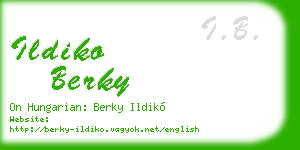 ildiko berky business card